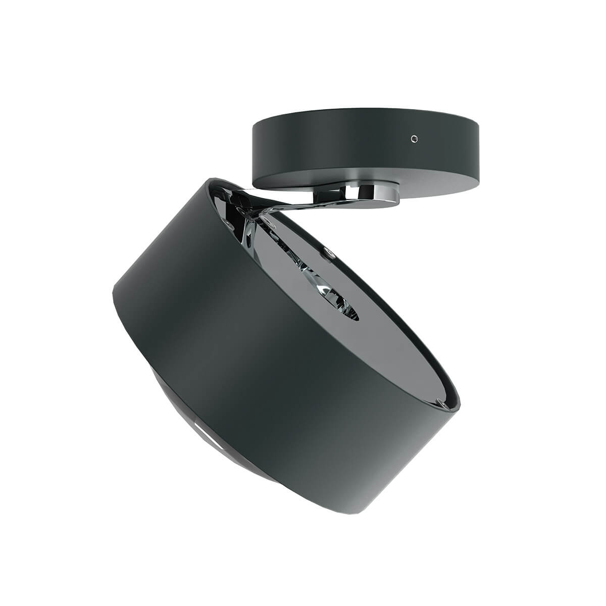 Top Light Puk Maxx Move LED Deckenleuchte, Gehäuse, anthrazit matt / Chrom, mit Linse klar (nicht inbegriffen)