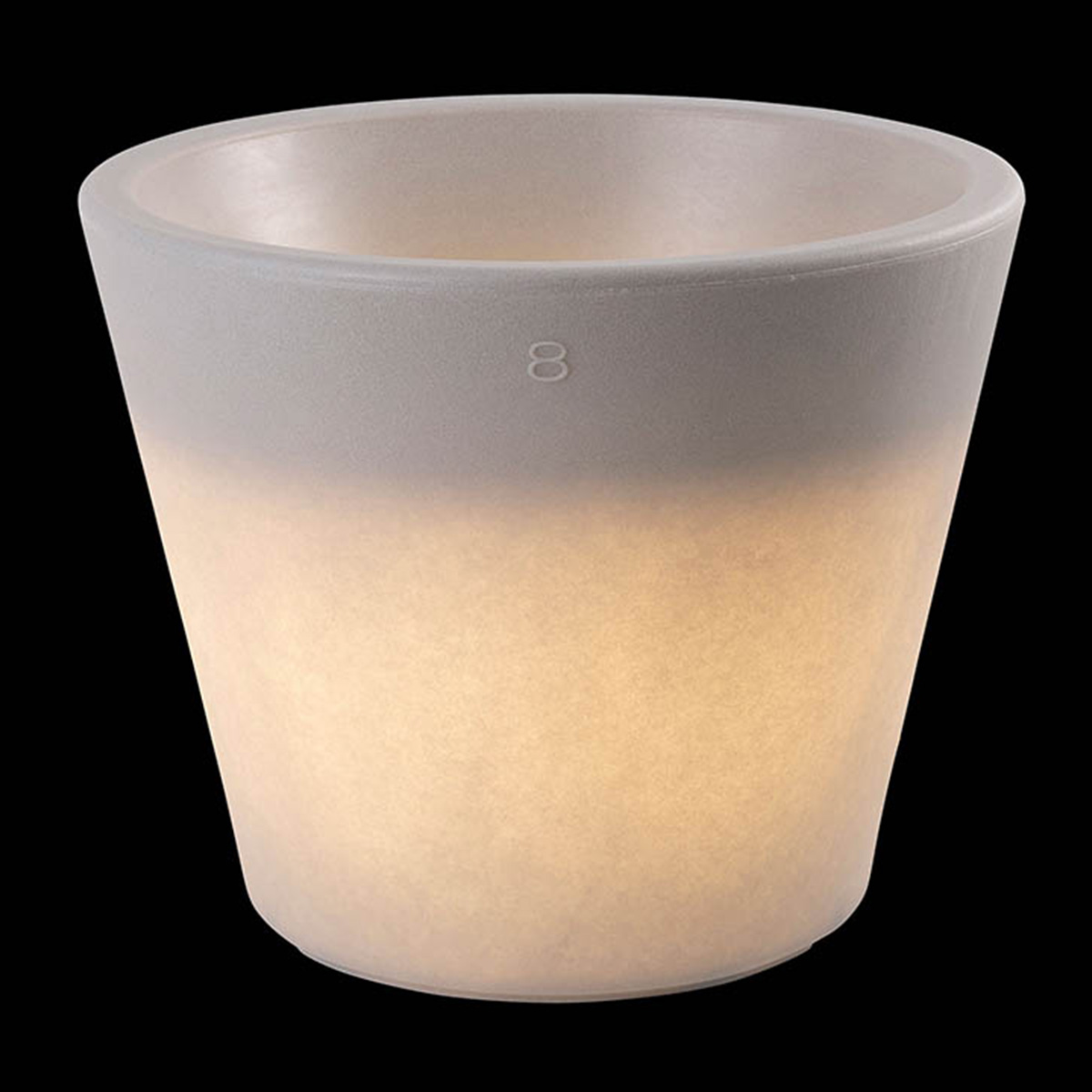 8 seasons design Shining Classic Pot XM Pflanztopf / Dekoleuchte, grau