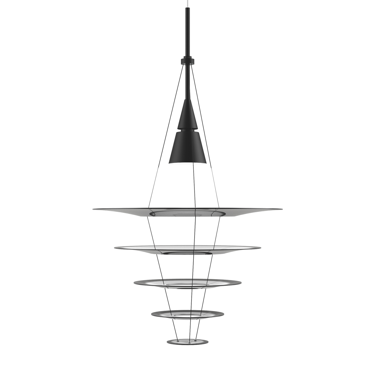 Louis Poulsen Enigma 545 Pendelleuchte, schwarz / Acryl schwarz