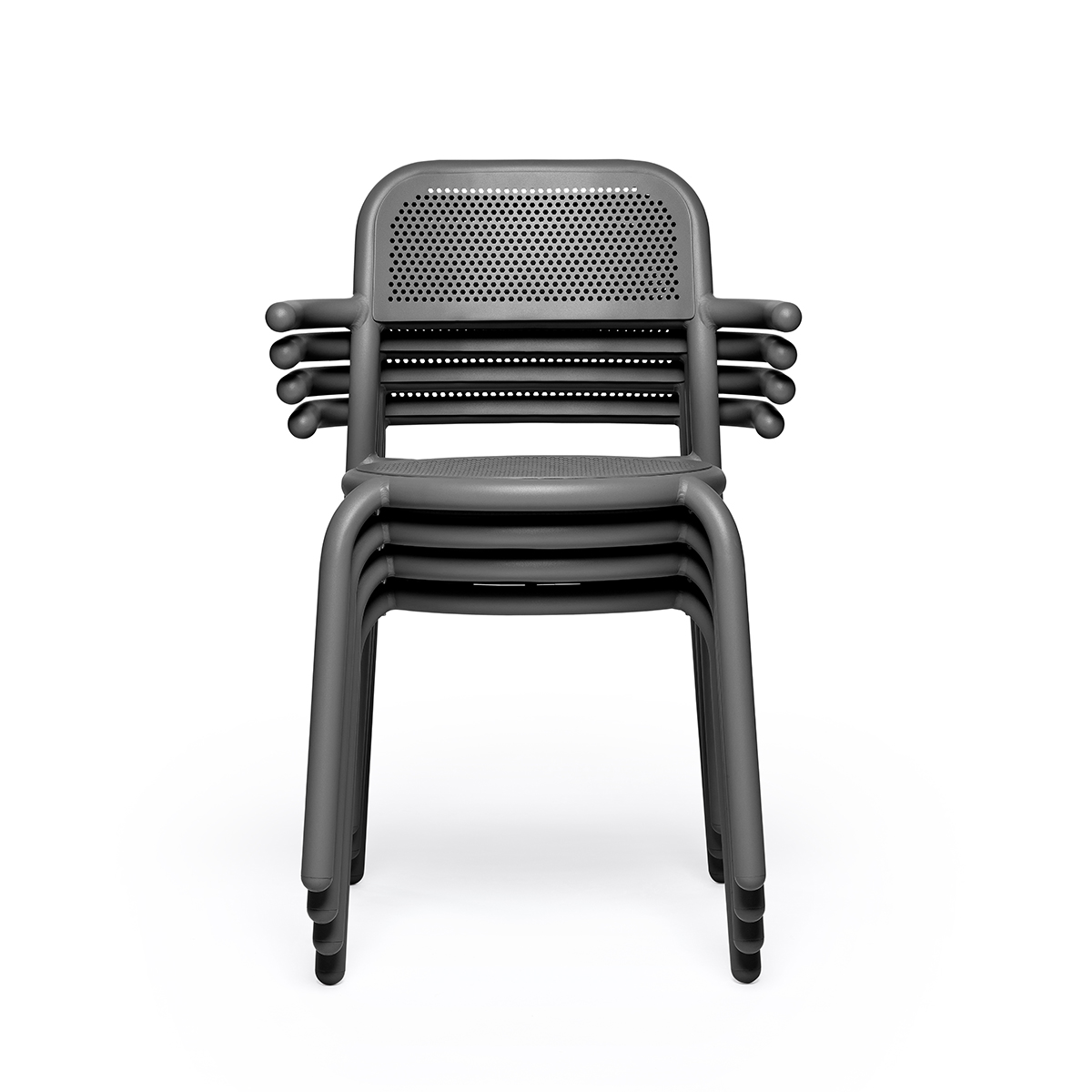 Fatboy Toní Armchair Gartenstuhl, 4er-Set, anthrazit