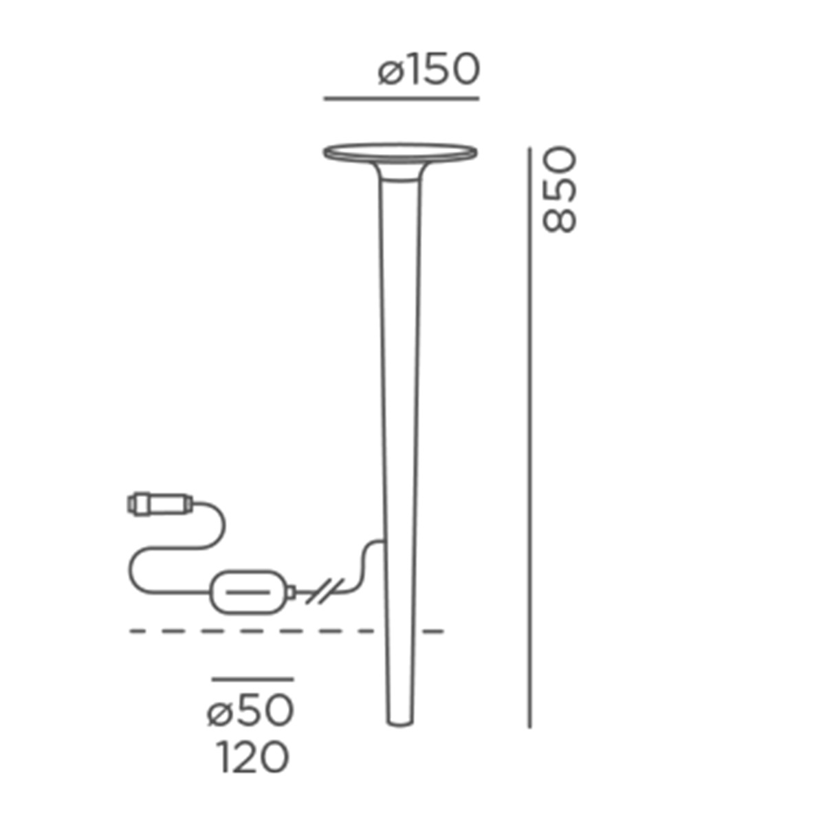 IP44.DE Lix spike LED Erdspießleuchte Connect (für unbefestigte Beet- und Grünflächen)