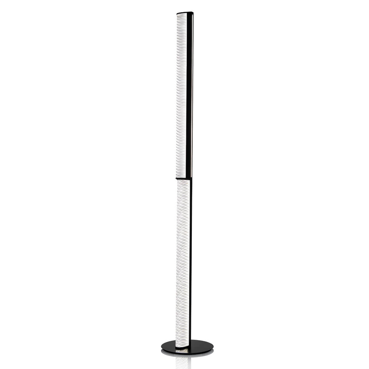 Slamp Modula Twisted LED Floor, schwarz / Plissé