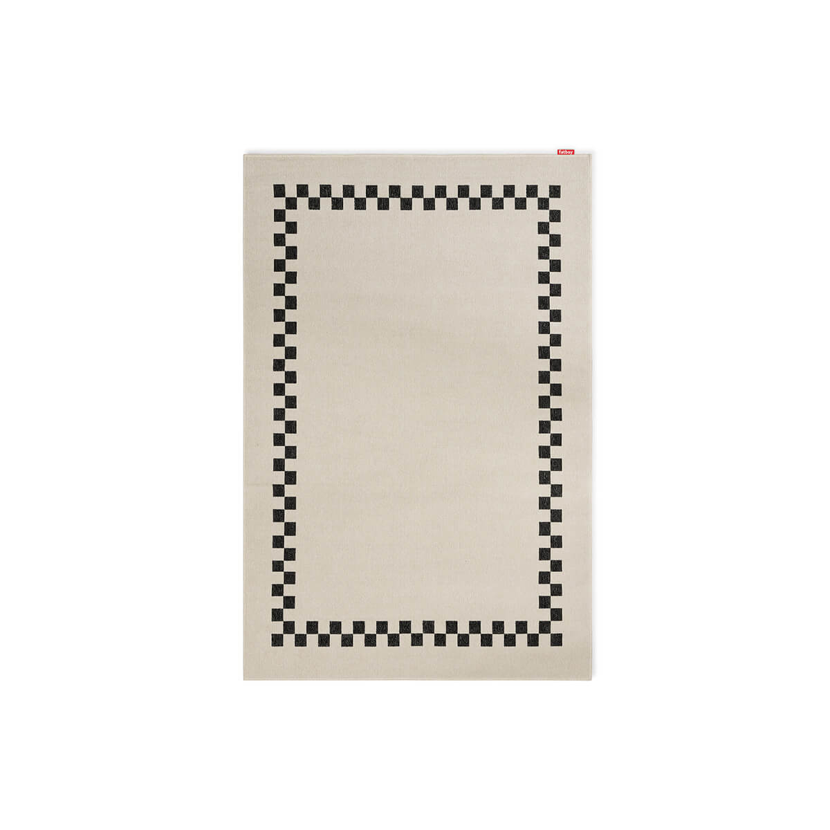 Fatboy Carpretty Petit Outdoor Teppich Check Border anthrazit / Creme