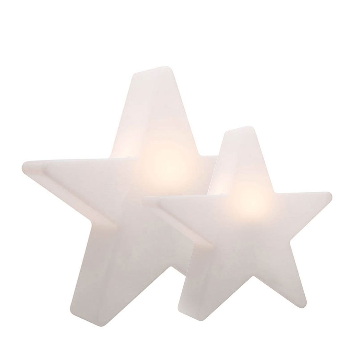8 seasons design Shining Star Dekoleuchte 40 und 60 cm, 2er-Set, weiß Shining Star Dekoleuchte 40 und 60 cm, 2er-Set