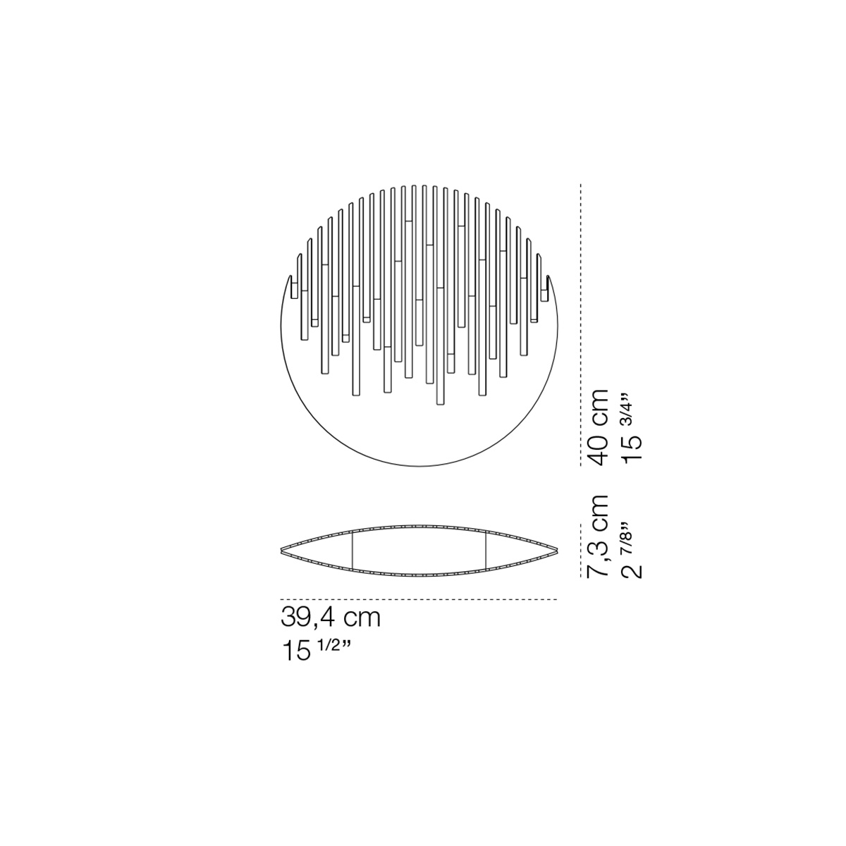 Cini & Nils Manhattanhenge Tavolo, Maßzeichnung
