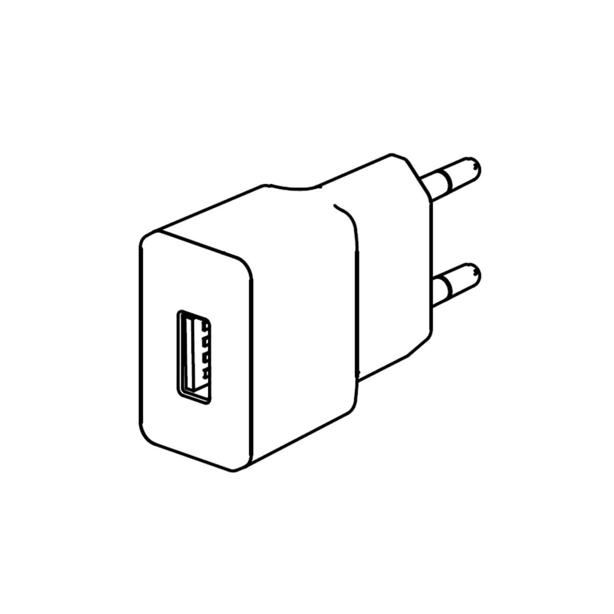 Luceplan USB-Adapter 5V 2,4A für Nui mini & Flia, weiß USB-Adapter 5V 2,4A für Nui mini & Flia