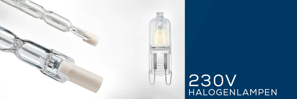 Kategoriebanner Leuchtmittel Halogenlampen 230V Kategoriebanner Leuchtmittel Halogenlampen 230V