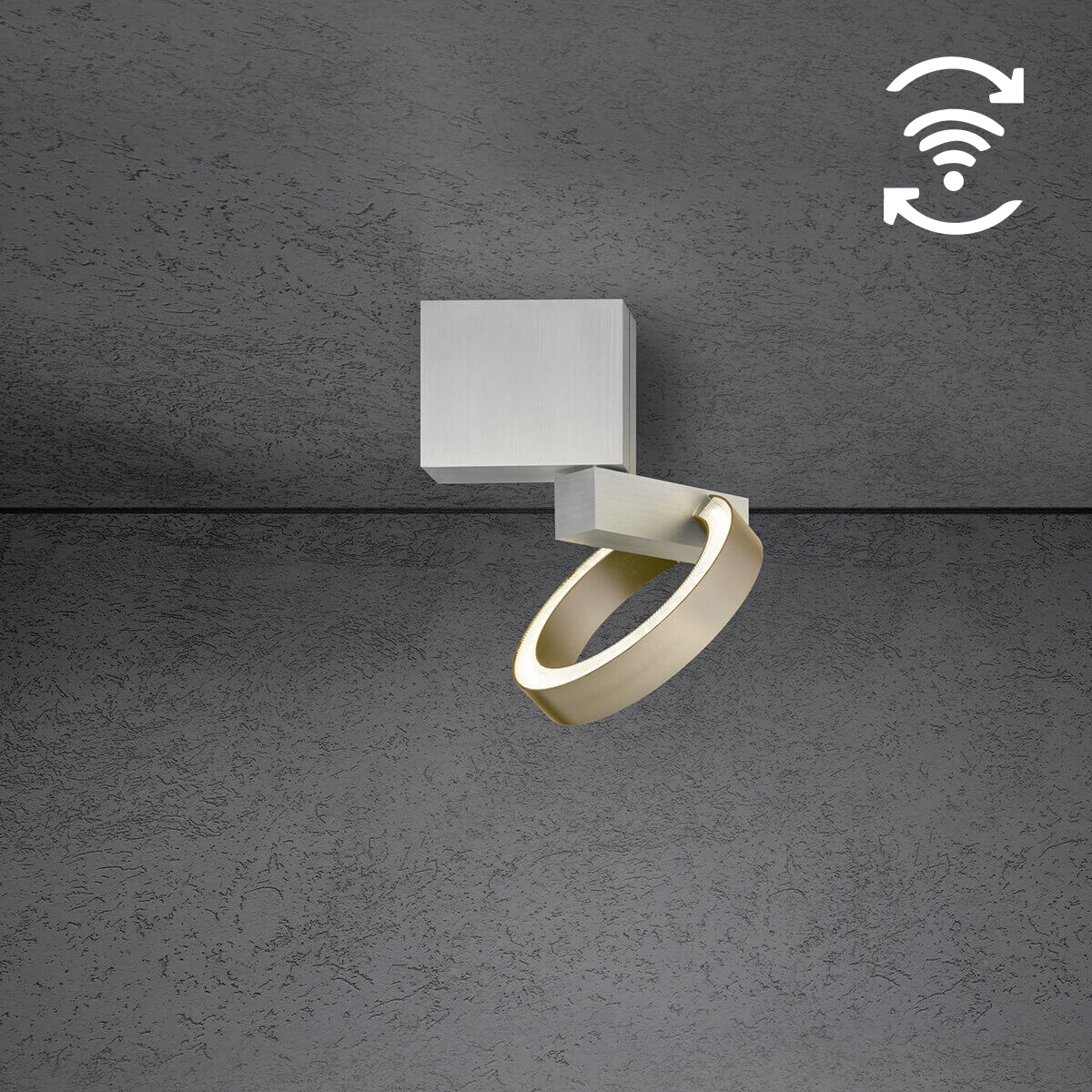 Alu geschliffen / taupe eloxal