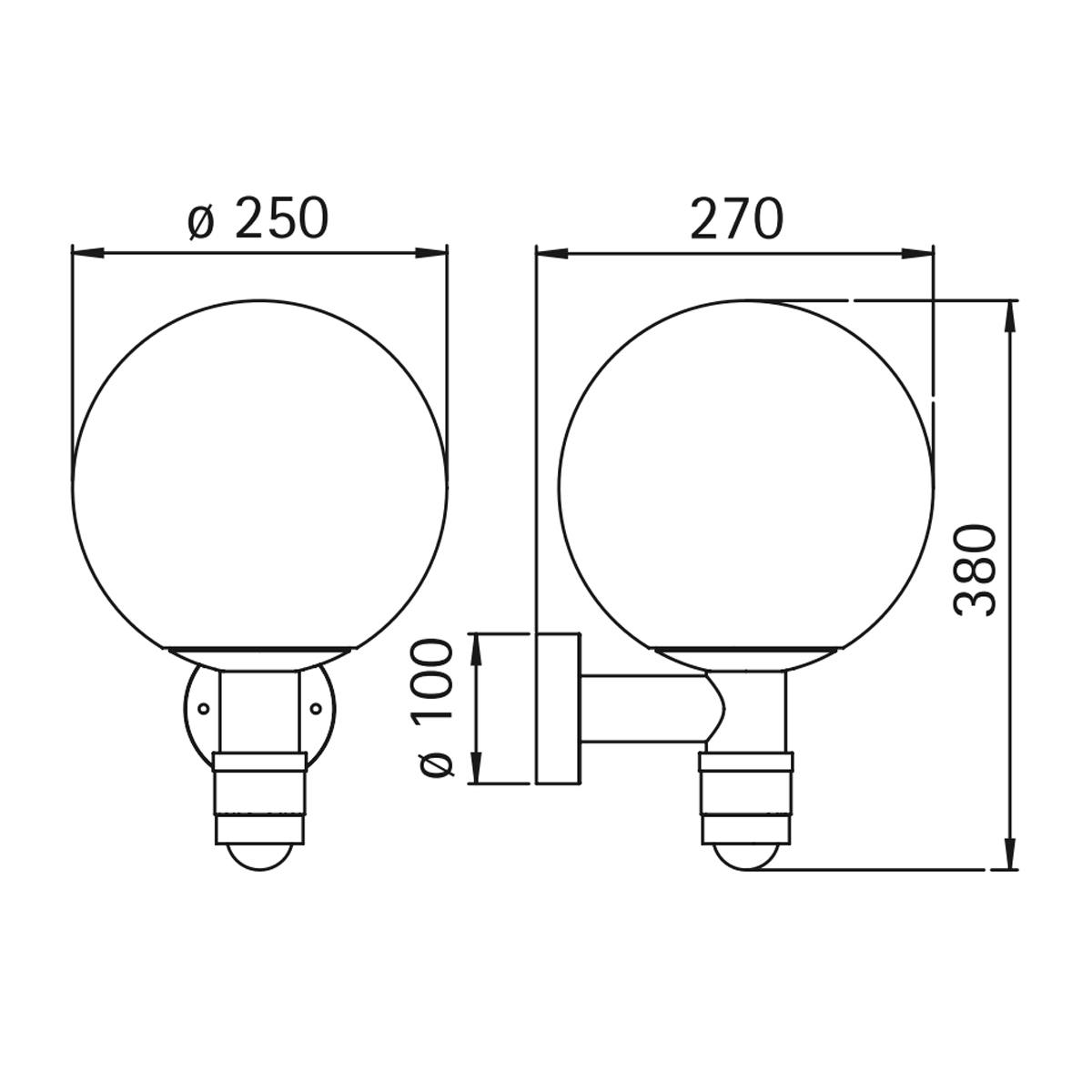 Albert Leuchten 0641 Außenwandleuchte mit Bewegungsmelder