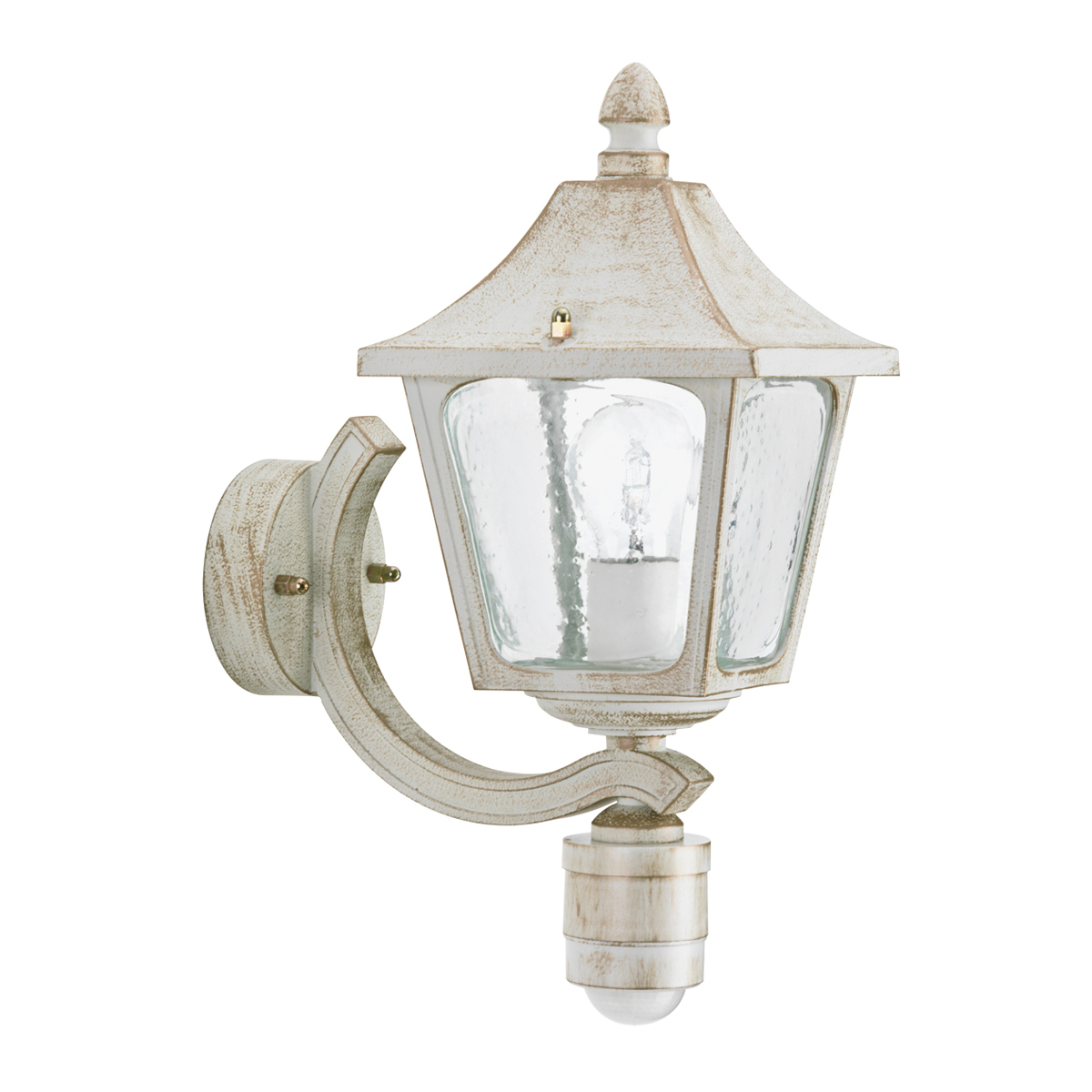 Albert Leuchten 1822 Außenwandleuchte mit Bewegungsmelder, weiß-gold