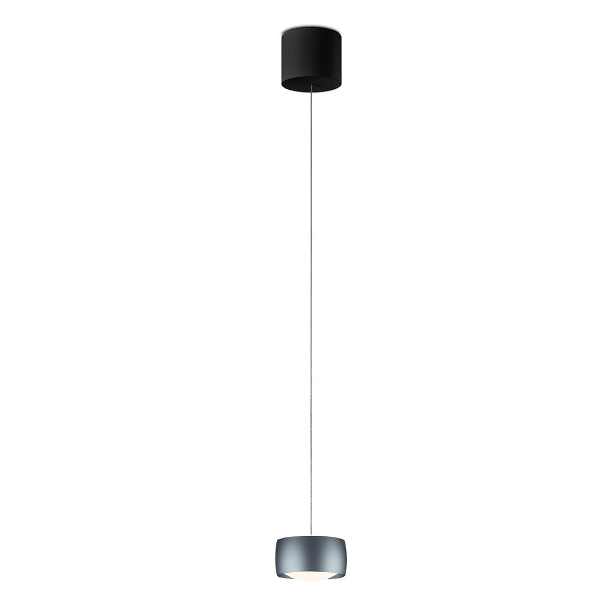 Oligo Grace LED Pendelleuchte, TW, unsichtbare Höhenverstellung, Basalt, Baldachin: schwarz