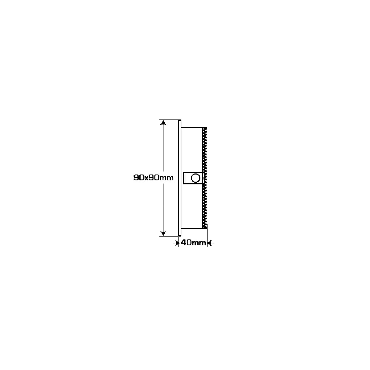 Mobilux Wallwasher Q LED Wandeinbauleuchte, Maßzeichnung