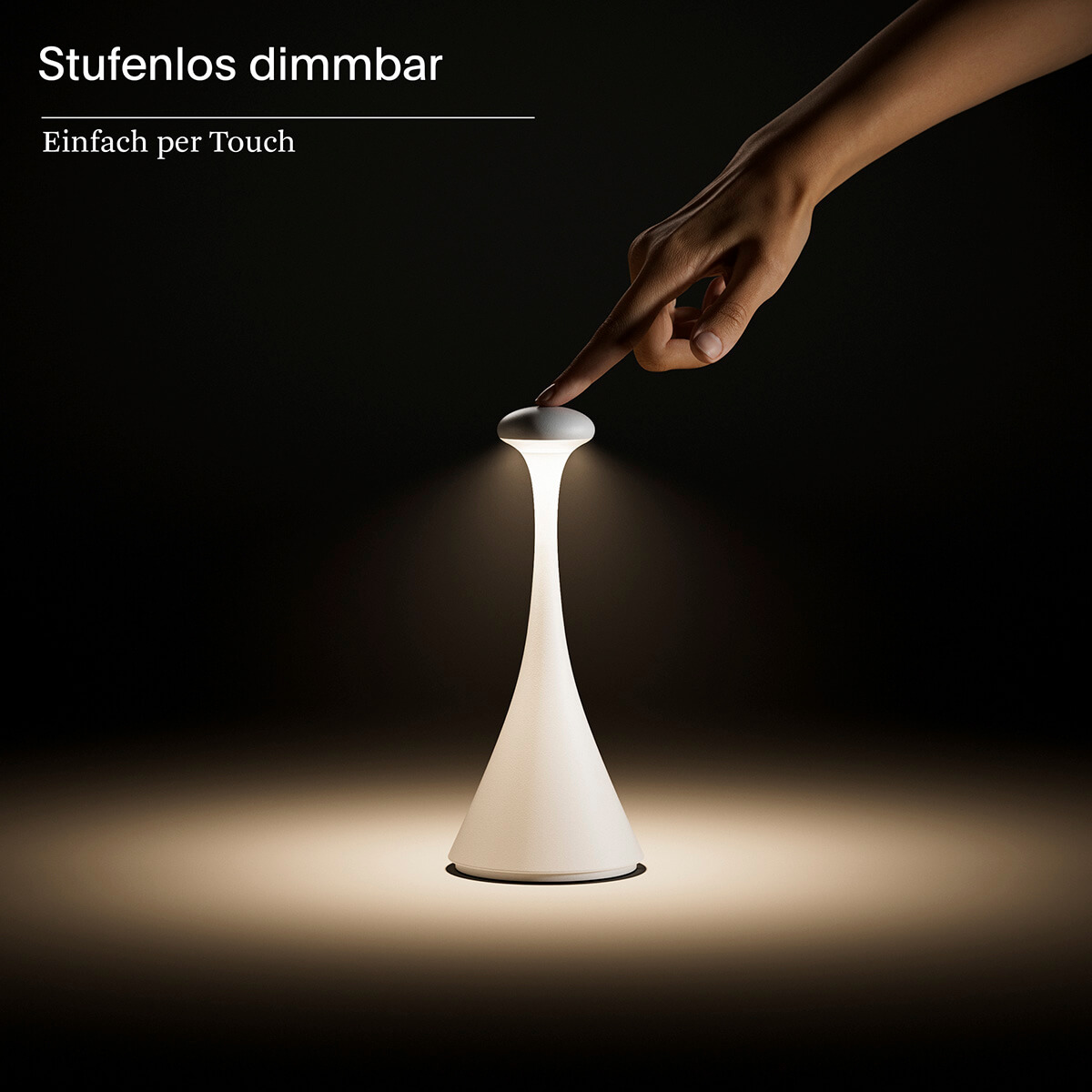 Sigor Nudrop mini LED Akkuleuchte, schneeweiß, Touchdimmer