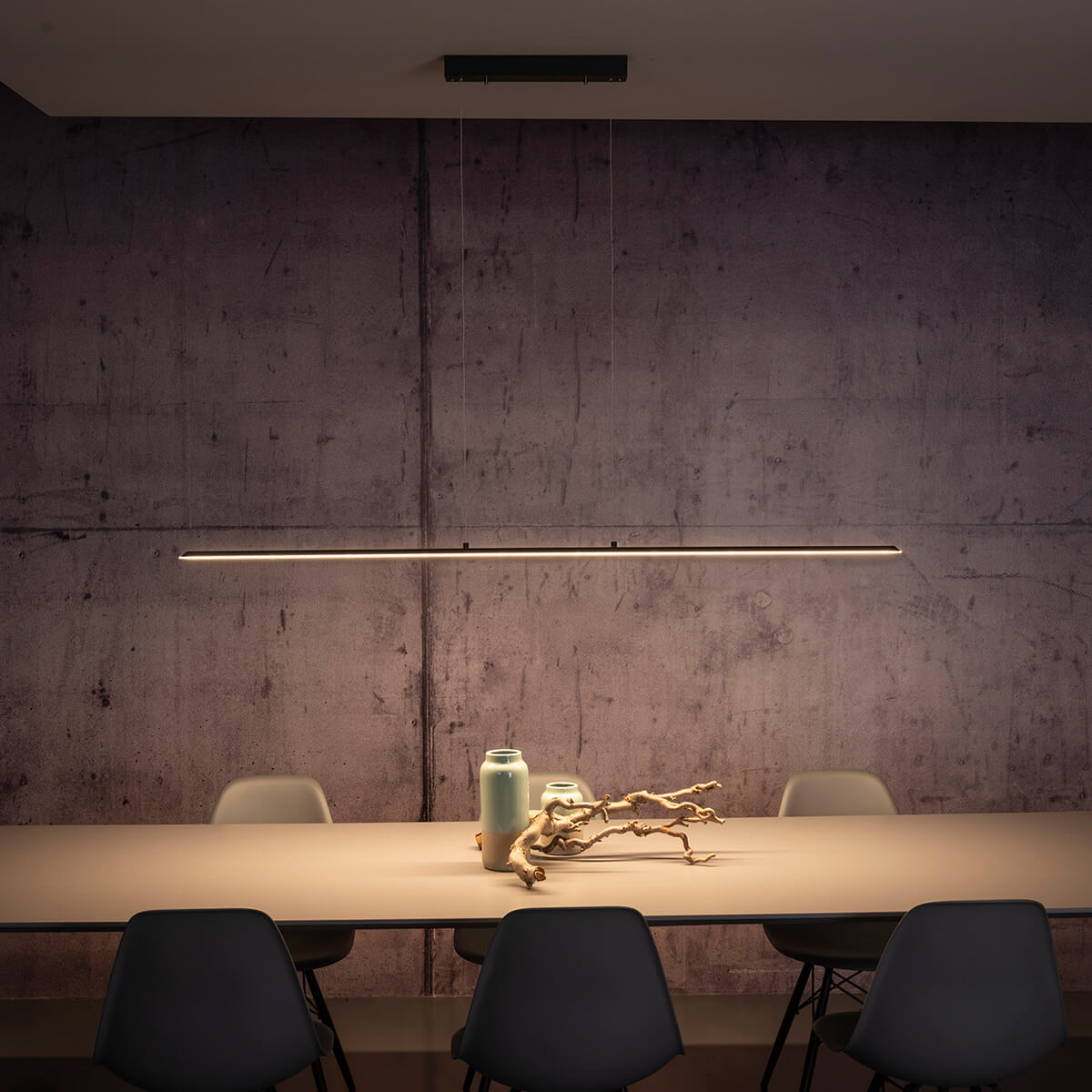 Neuhaus PURE Surface LED Pendelleuchte, Länge: 160 cm, grau