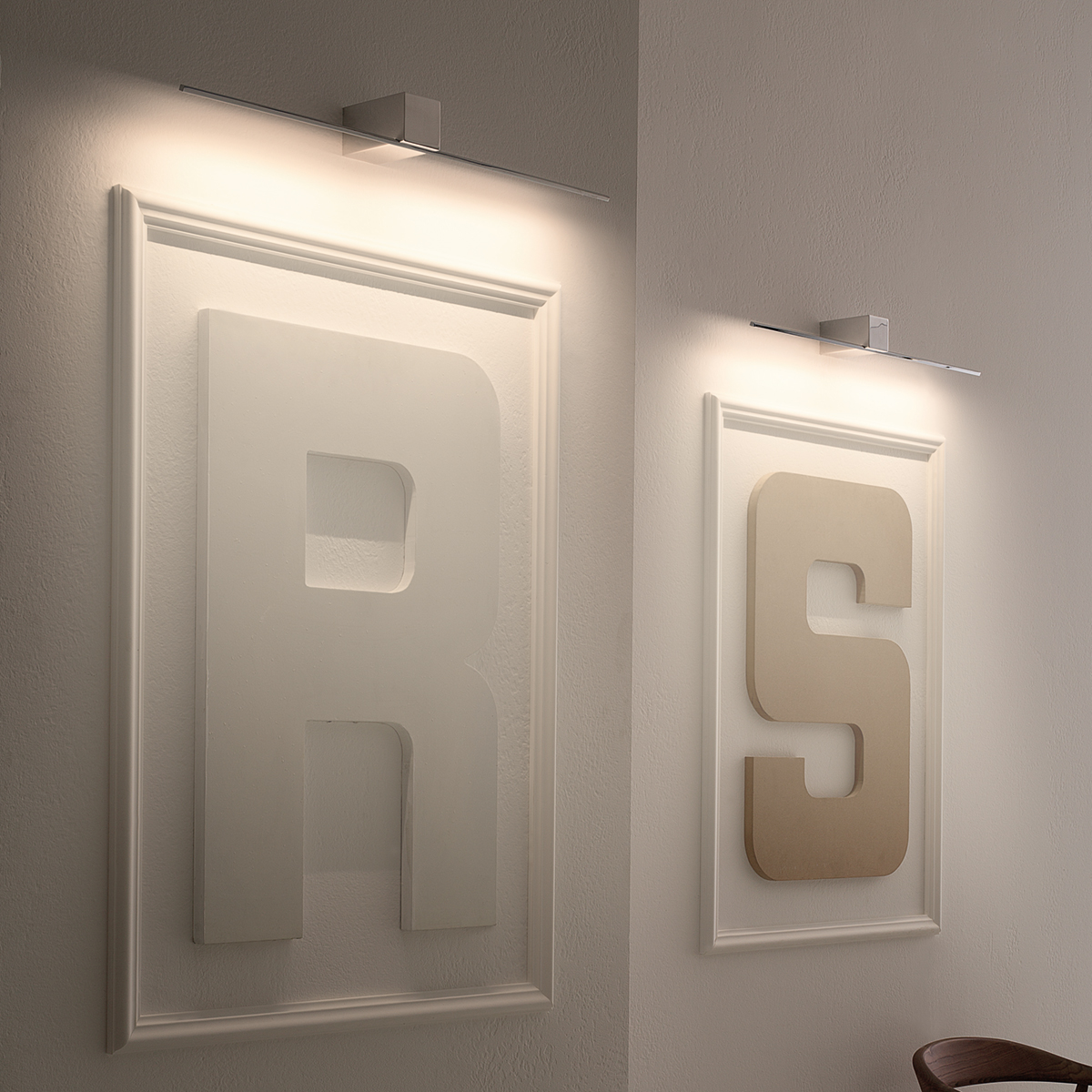 Icone Orizzonte LED Bilderleuchte, Länge: 50 cm, Chrom