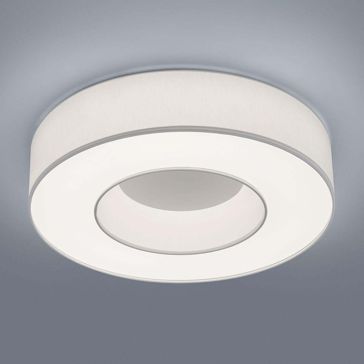 Helestra Lomo LED Deckenleuchte, Ø: 45 cm mit Casambi-Modul, Schirm: Chintz weiß