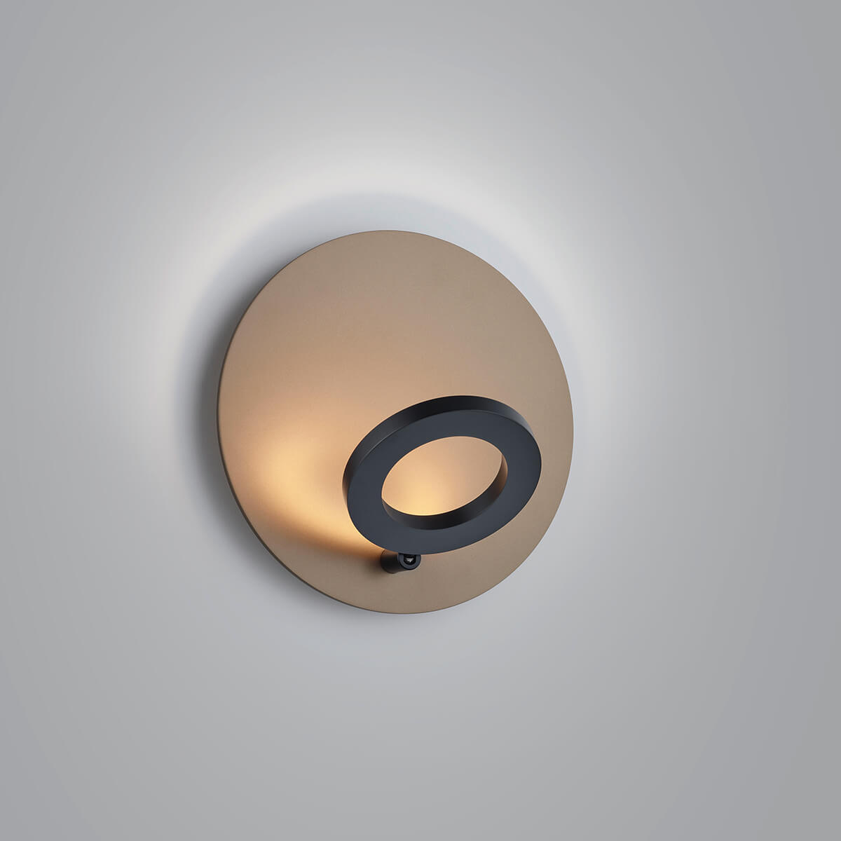 Knapstein Meggi LED Wandleuchte, Effekt Bronze / schwarz