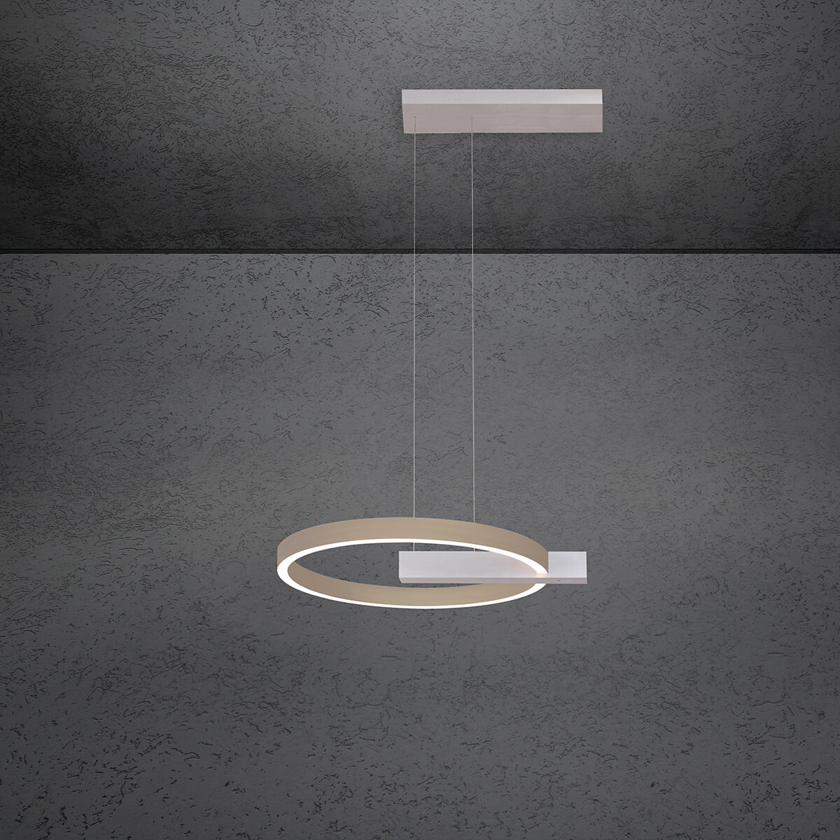 Alu geschliffen / taupe eloxal