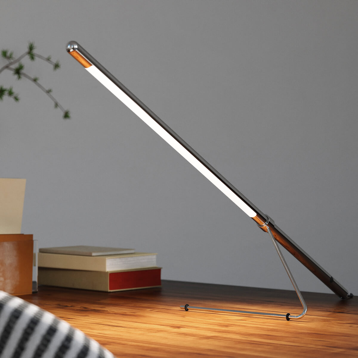 Belux Tubo LED Tischleuchte, Chrom