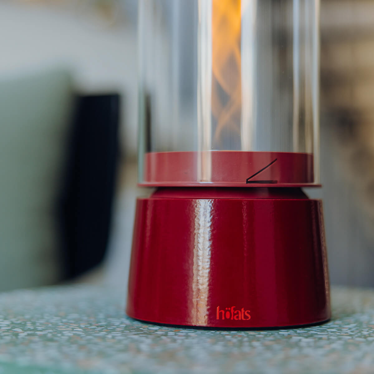 Höfats Spin air 1200 Tischfeuer & Windlicht, Emaille rot