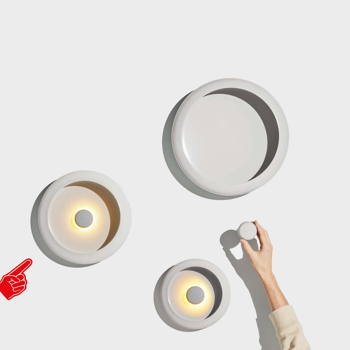 Oloha Medium LED Akkuleuchte & Schale