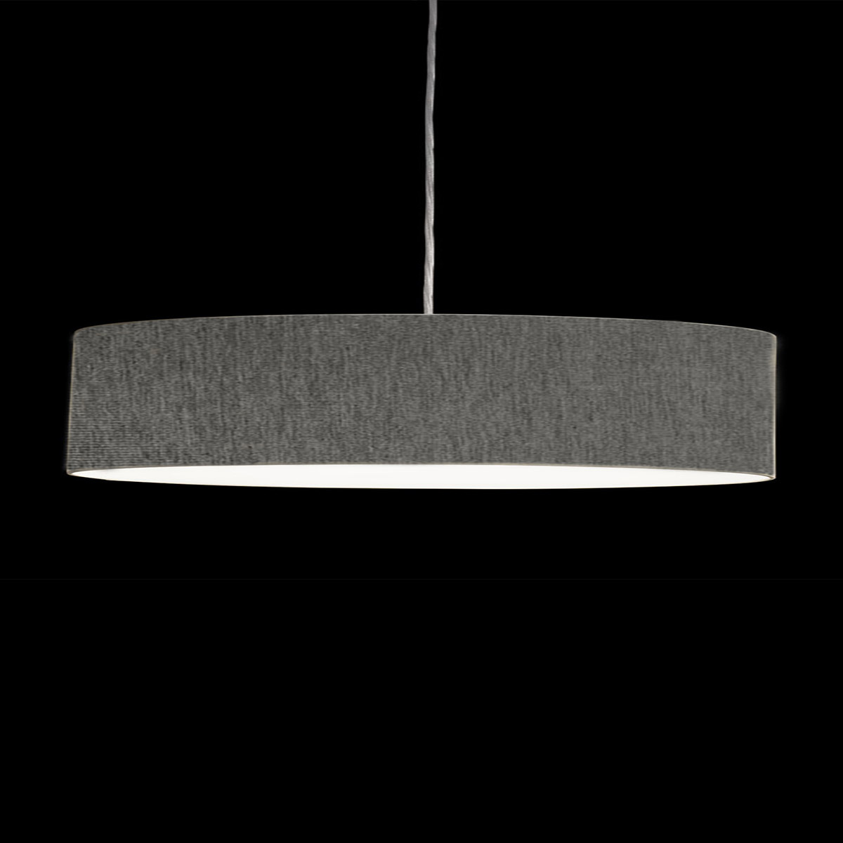 Holtkötter Vita P Pendelleuchte, Ø: 60 cm, Nickel matt, Chintz Schiefer