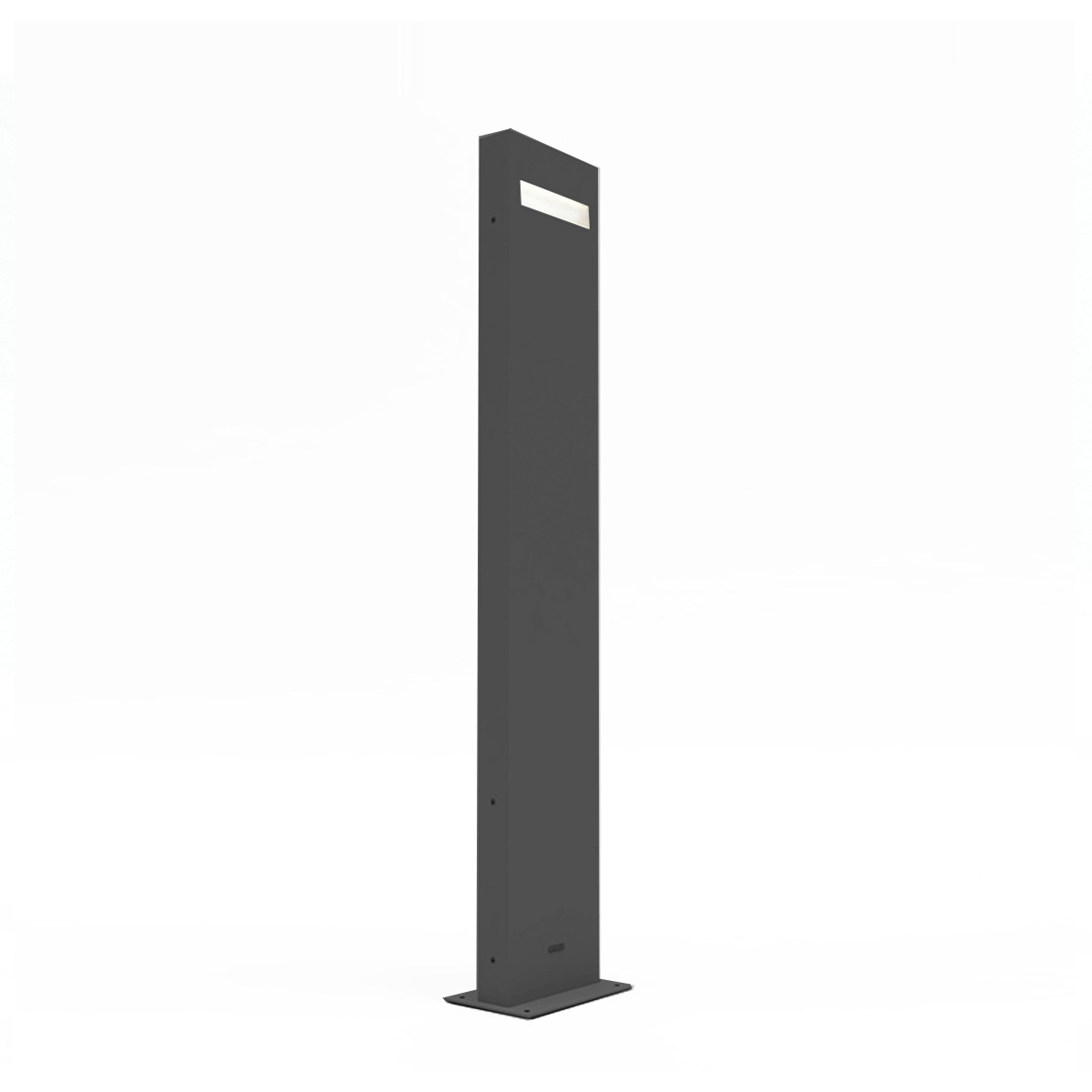 Artemide Outdoor Nuda LED Pollerleuchte, zweiseitiger Lichtaustritt, Höhe: 100 cm, anthrazitgrau