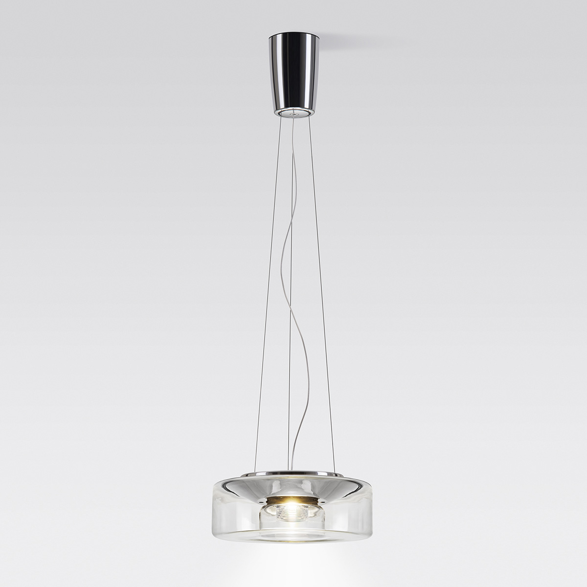 Serien.lighting Curling Suspension Rope M LED Pendelleuchte, Glas klar (©serien.lighting)
