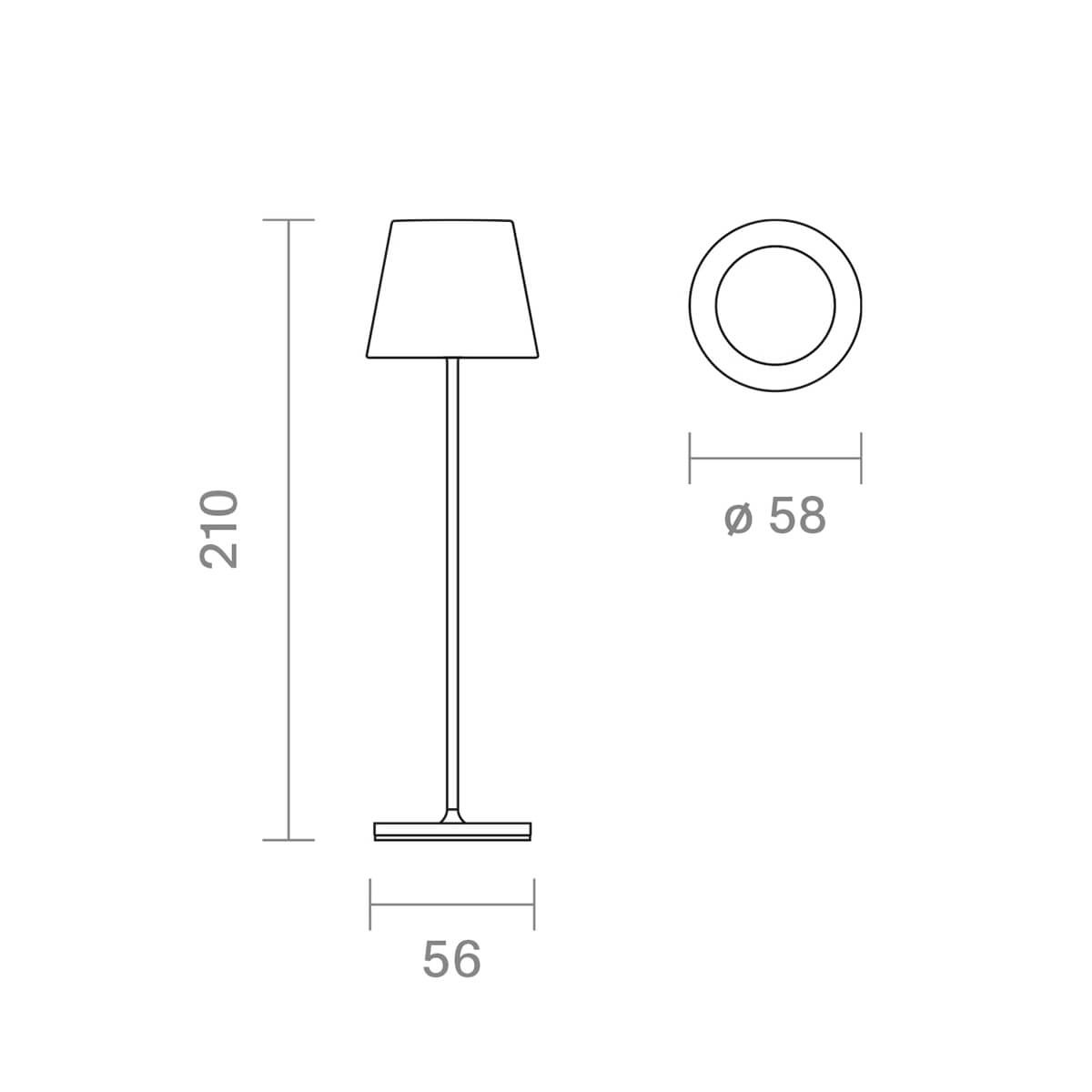 Sigor Nuindie pocket LED Akkuleuchte, Flex-Mood, Maßzeichnung