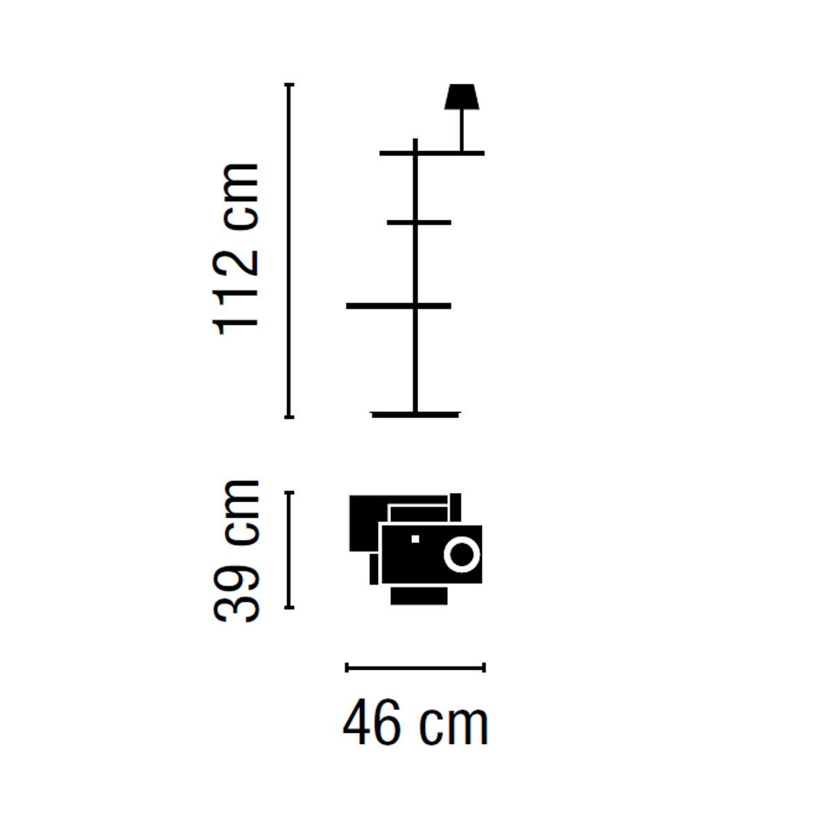 Vibia Suite 6012 Stehleuchte, mit Leselicht