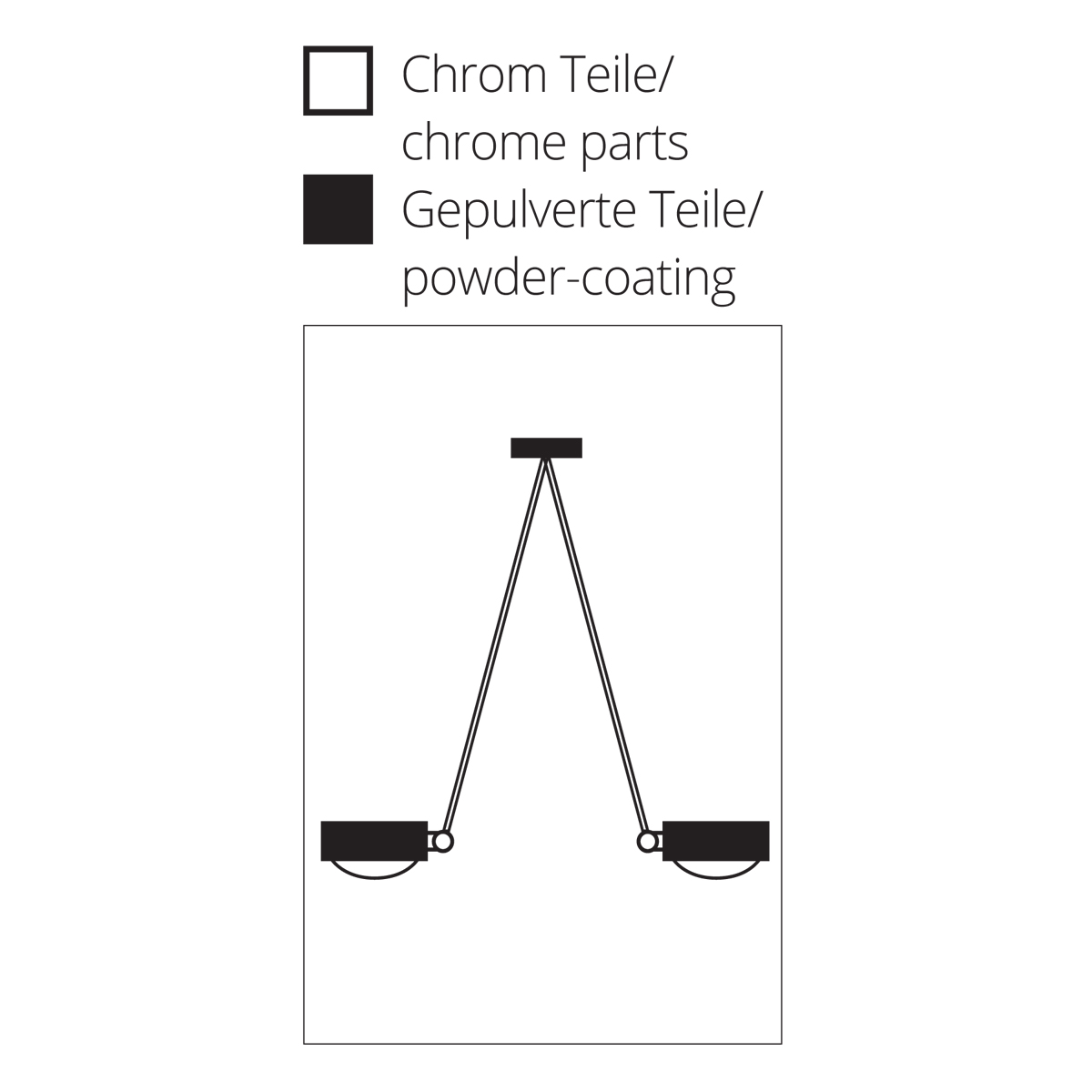 Top Light Puk Maxx Ceiling Sister Single LED, 100 cm, Oberflächenbeschaffenheit