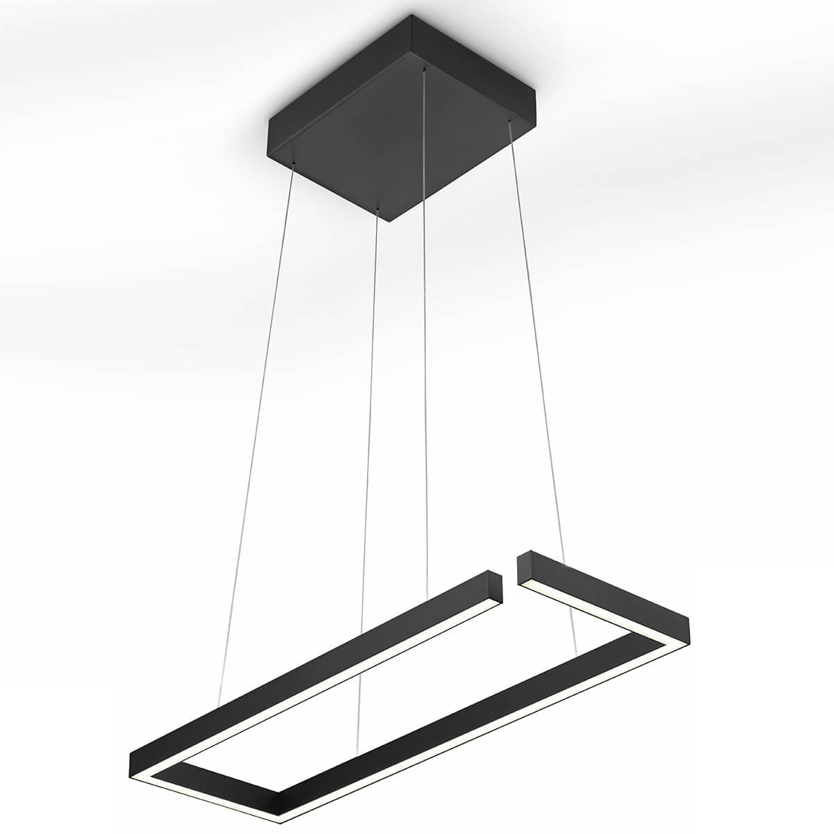 Knapstein Marisa LED Pendelleuchte, Länge: 60,6 cm, schwarz