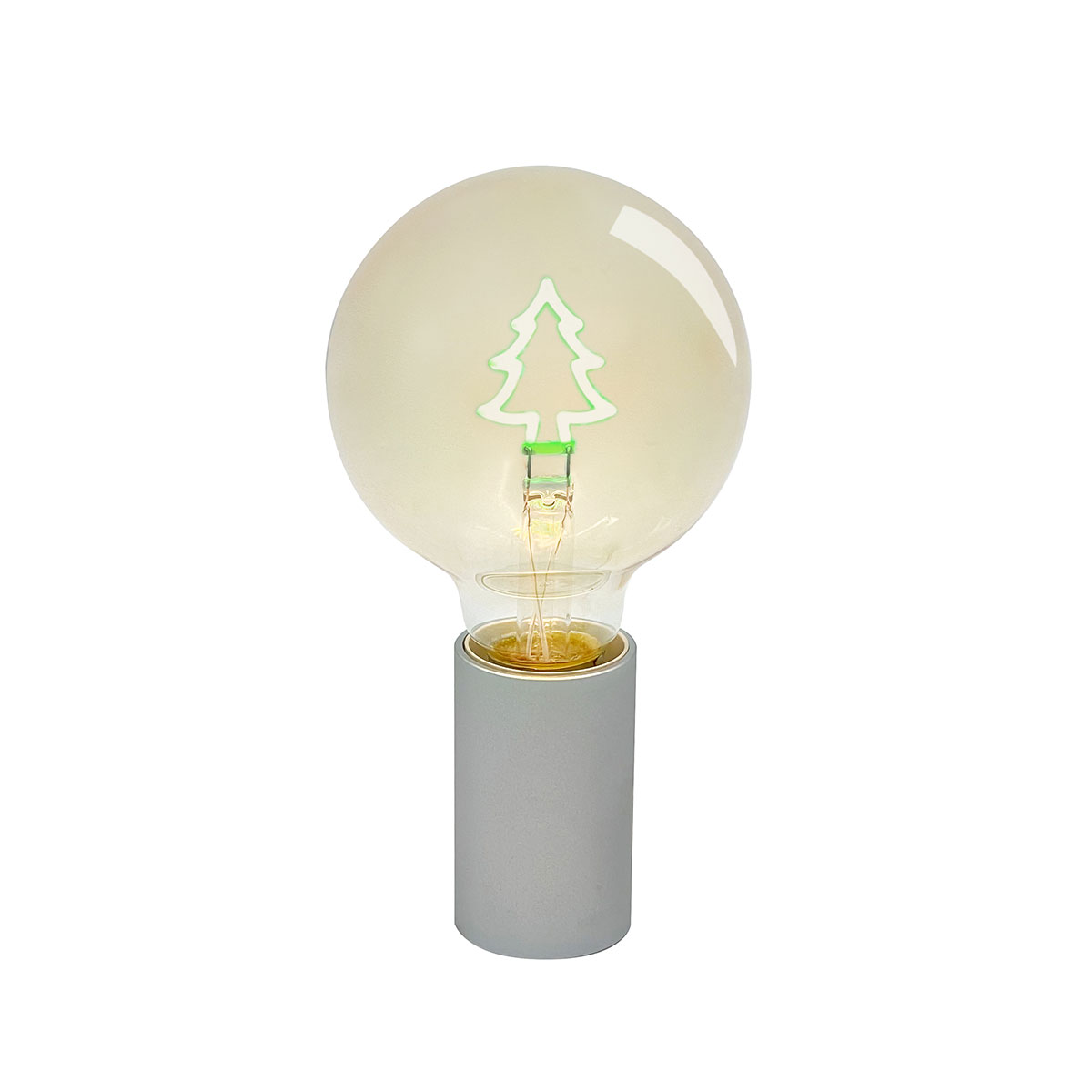 Sompex Tanne LED Filament Globelampe E27 Amber, 1,5 W, 2000 K, Ø: 9,5 cm (Sockel nicht im Lieferumfang enthalten)
