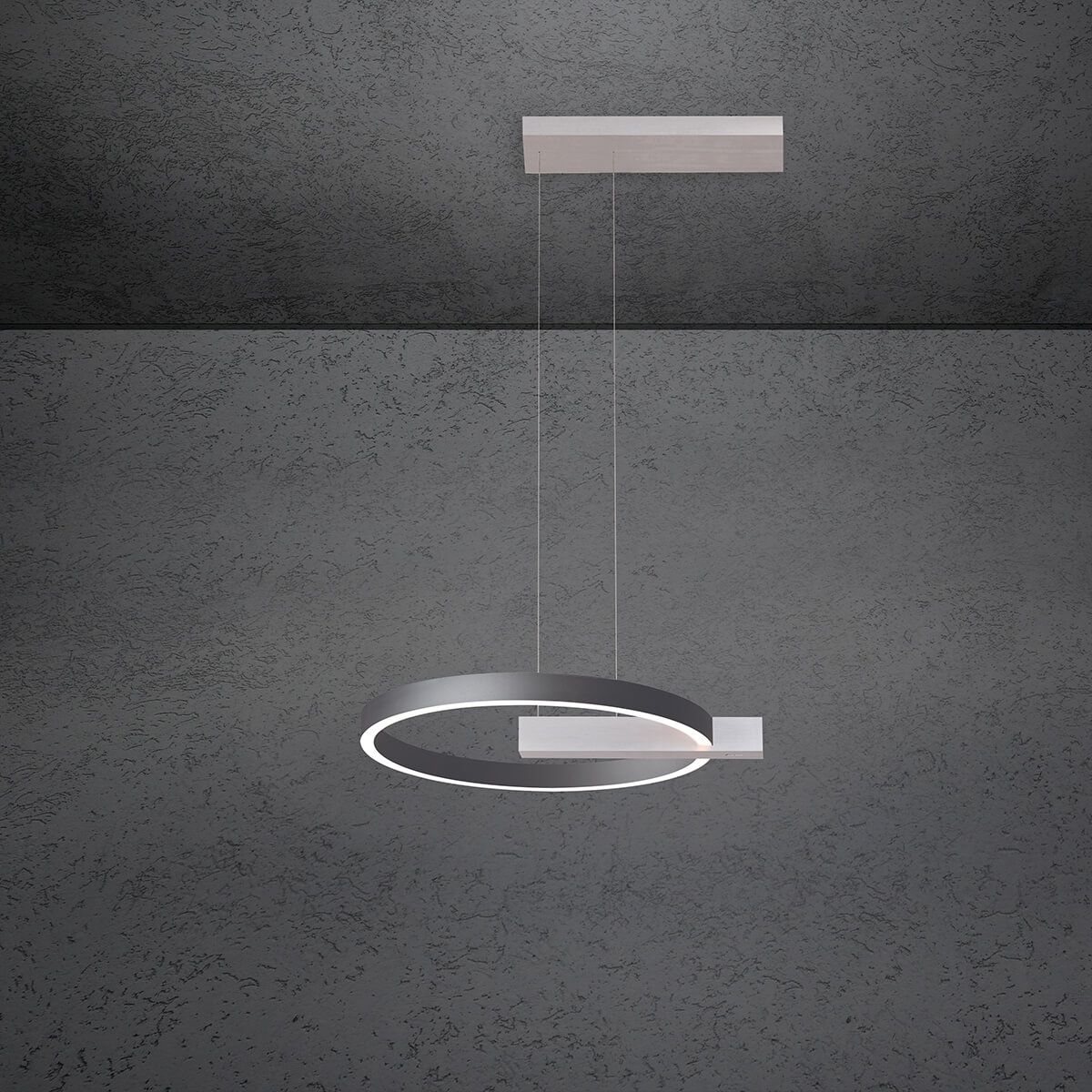 Alu geschliffen / anthrazit eloxal