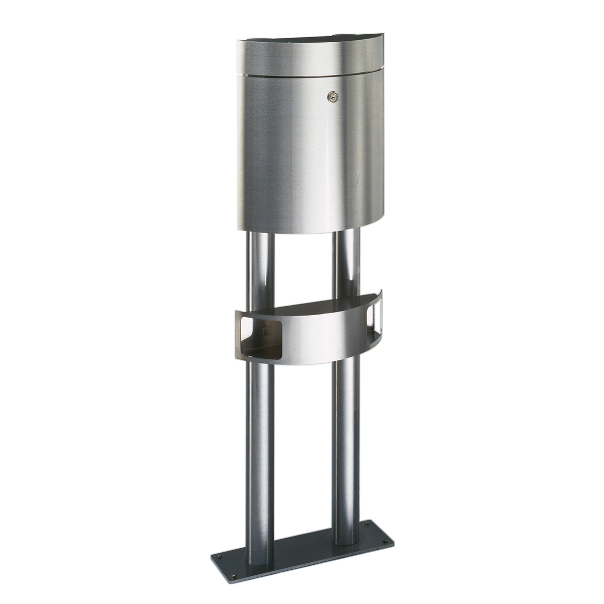 Albert Leuchten 690765 Standbriefkasten mit Zeitungsfach, Edelstahl 690765 Standbriefkasten mit Zeitungsfach