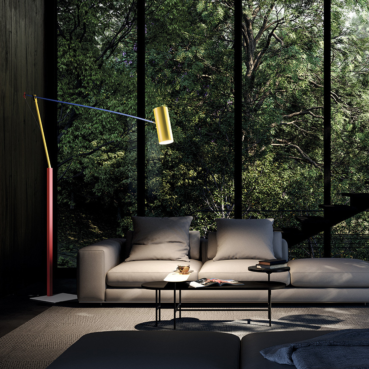 Catellani & Smith Ettorino BIG LED Stehleuchte, bunt (Foto: Truetopia)