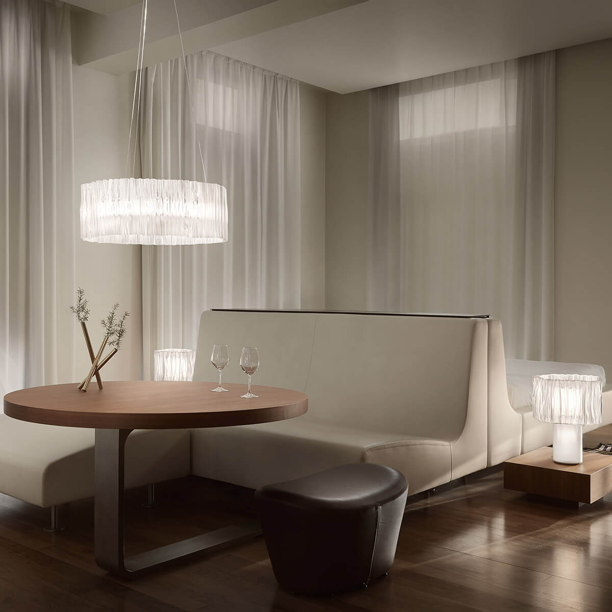 Slamp Accordéon LED Suspension, prisma white (weiß)