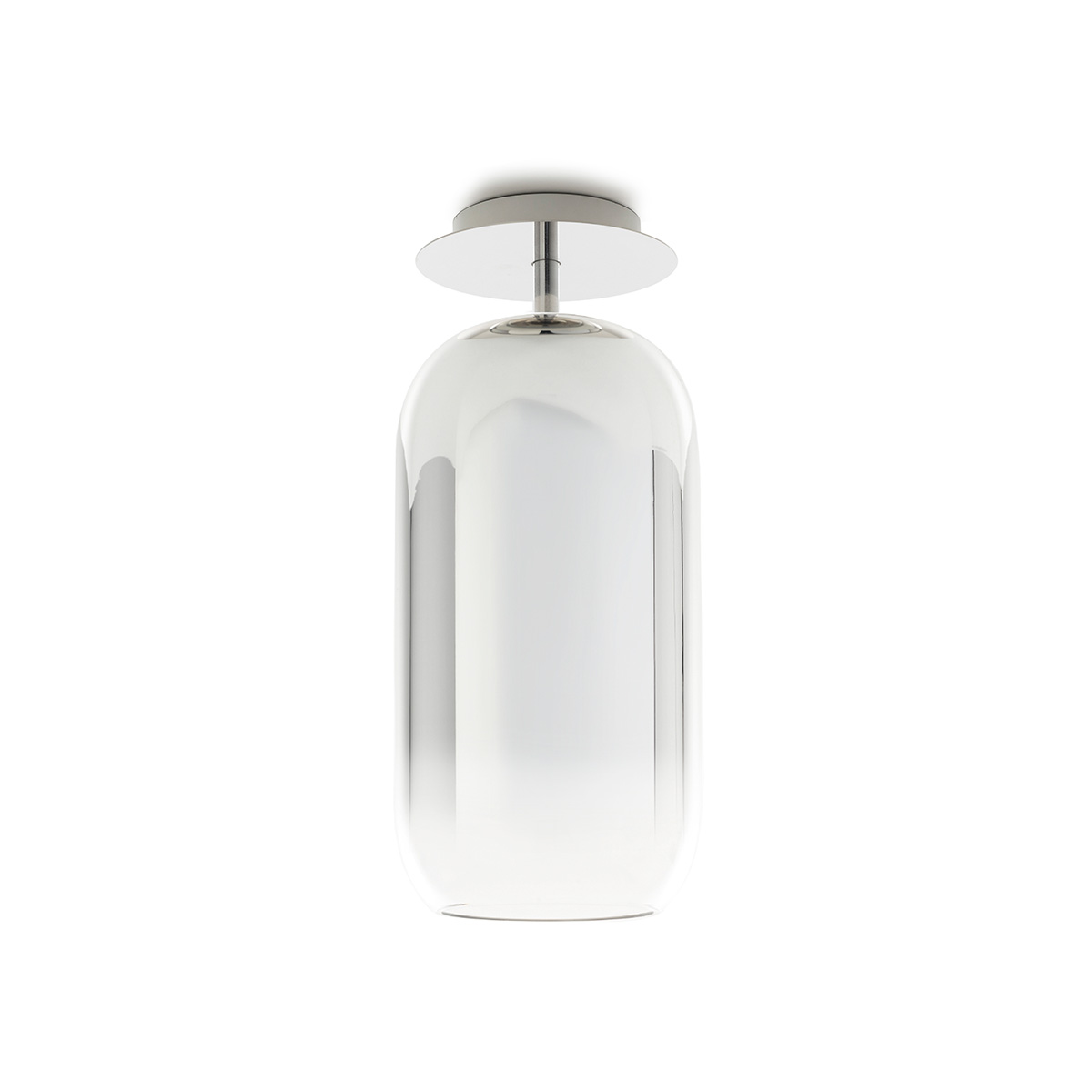 Artemide Gople Lamp Soffitto, Aluminium, Schirm: Silber