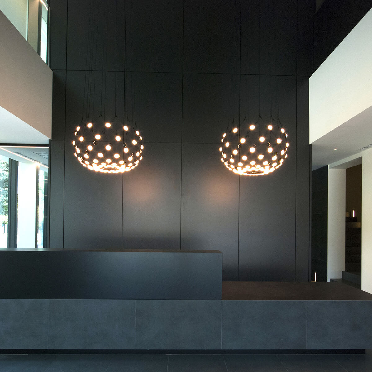 Luceplan Mesh LED Sospensione, Ø: 80 cm
