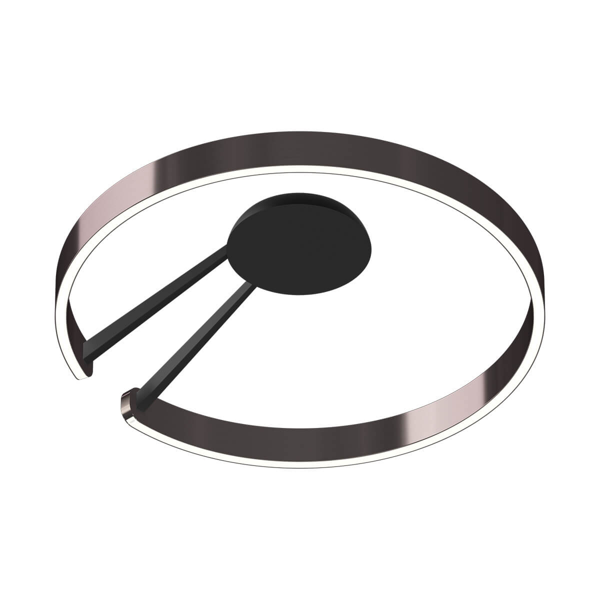 Occhio Mito aura 60 wide LED Wand- / Deckenleuchte, Base: schwarz matt, phantom
