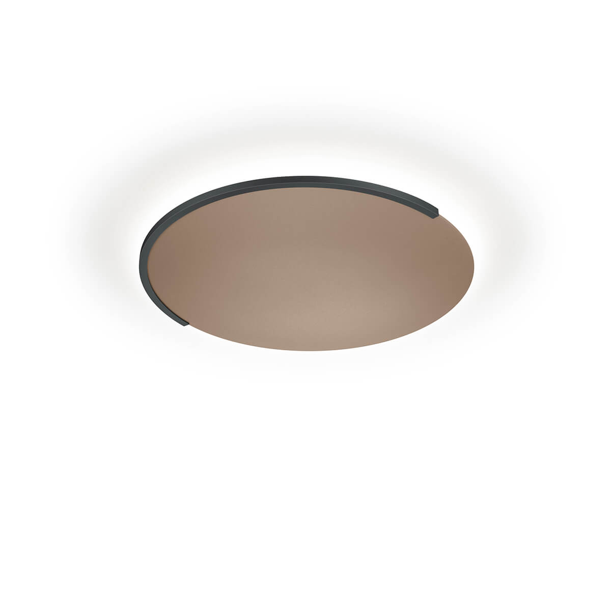 Knapstein Astra-40 LED Wand- / Deckenleuchte, sand metallic / schwarz metallic