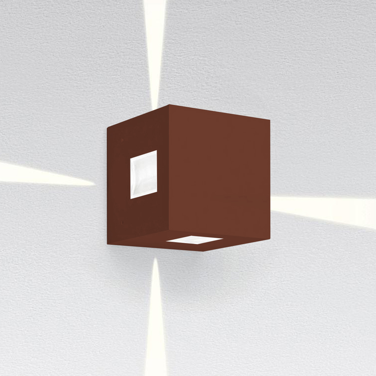 Artemide Outdoor Effetto 14S LED 4N Außenwandleuchte, 4 x 5°, rostfarben