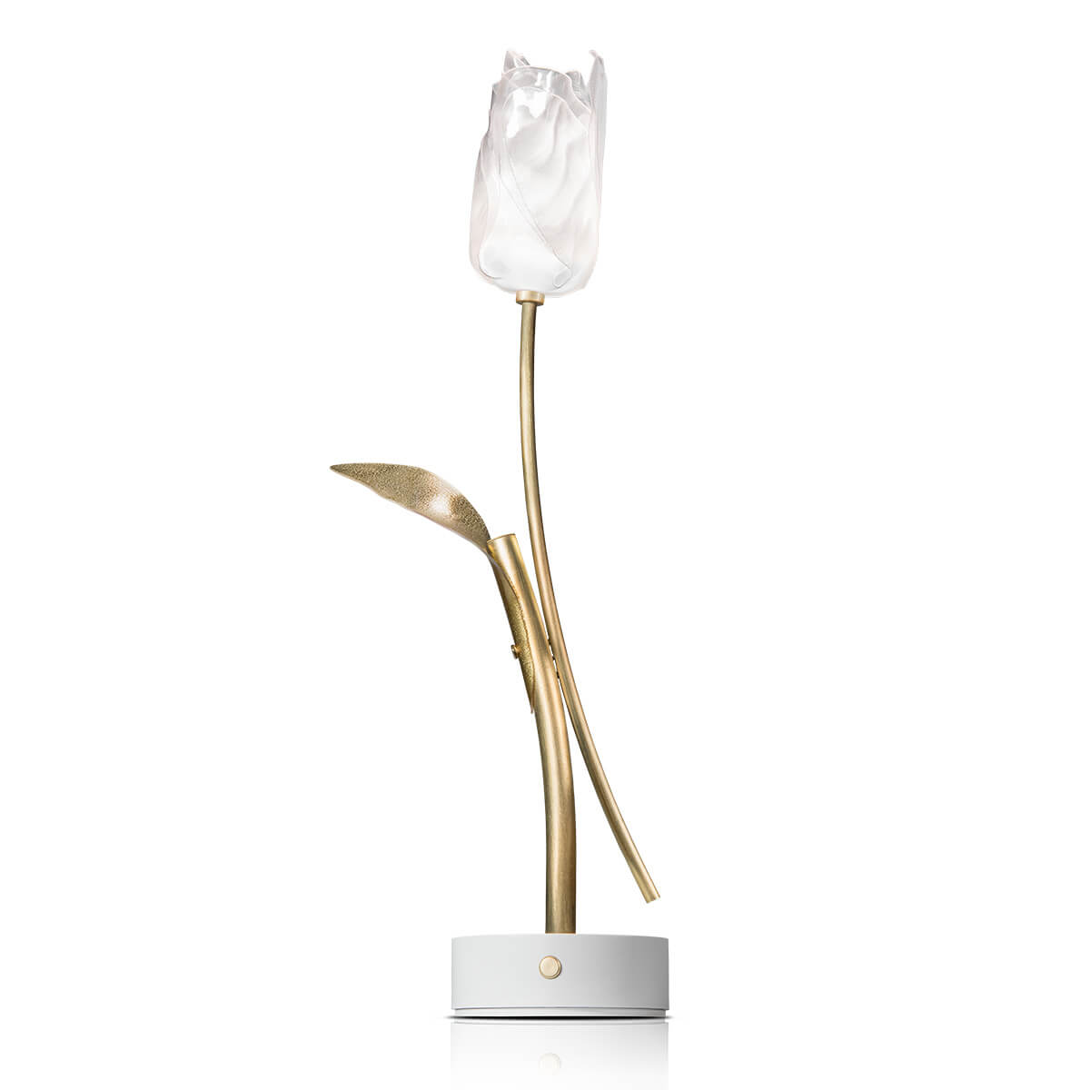 Slamp Tulip Battery LED Akkuleuchte, Messing / weiß