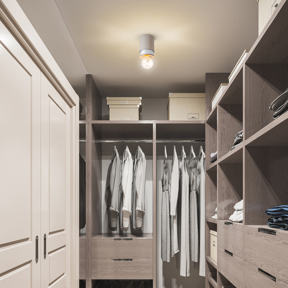 Twister Lighting Twister Living Wand- / Deckenleuchte, sandfarben (Leuchtmittel nicht inbegriffen)