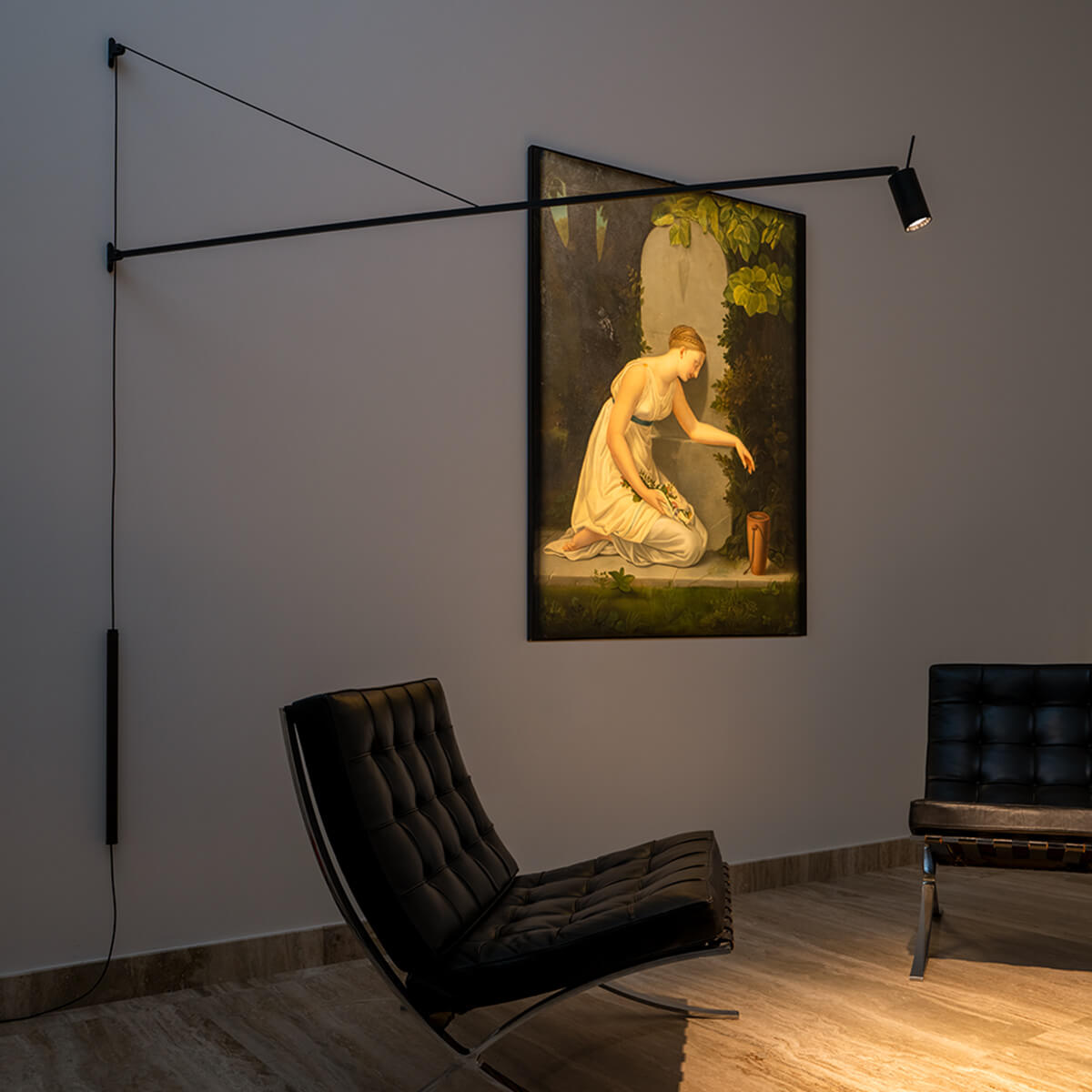 Nemo Swan LED Parete, schwarz matt