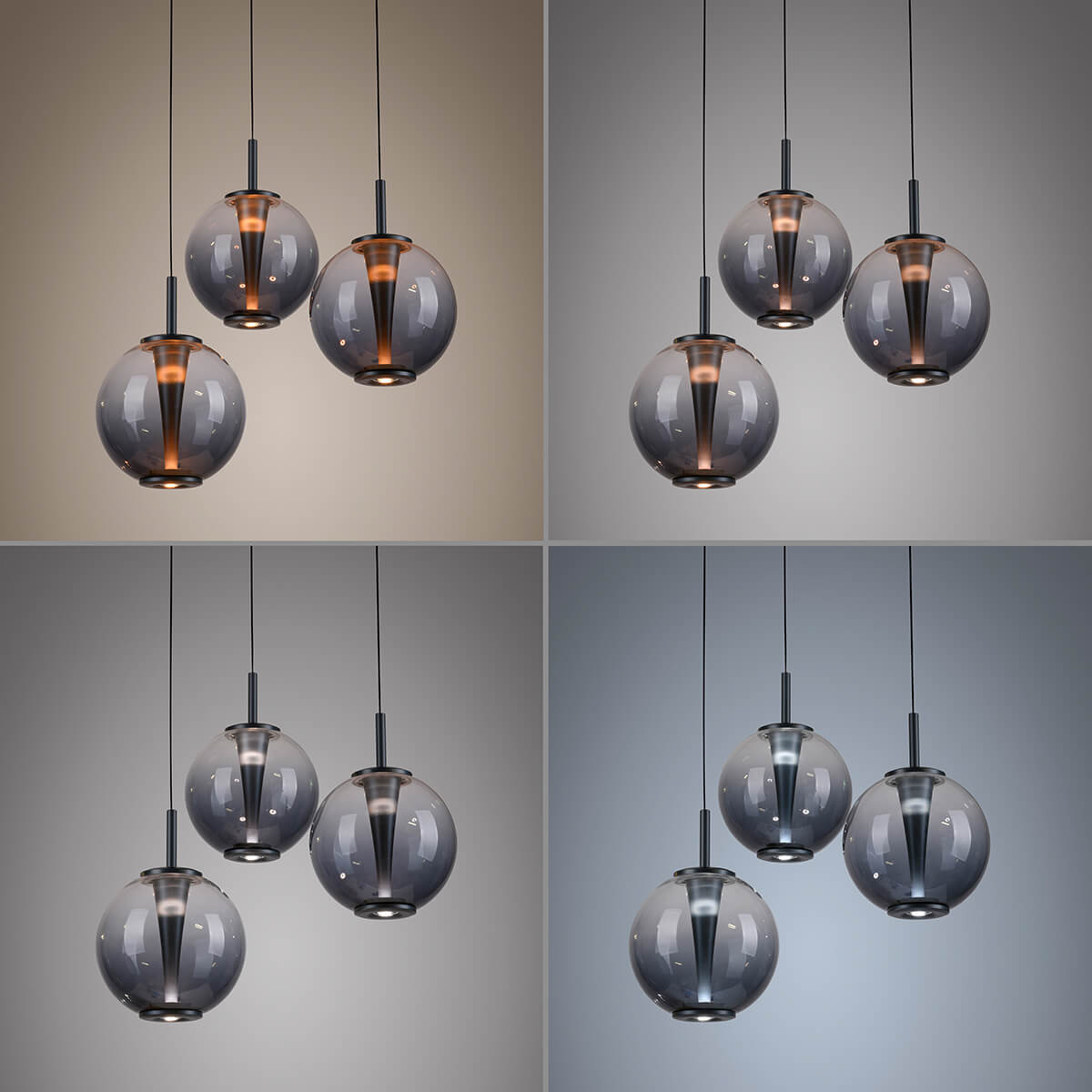 PURE E-Infinity Pendelleuchte mit e-LIFT und CCT