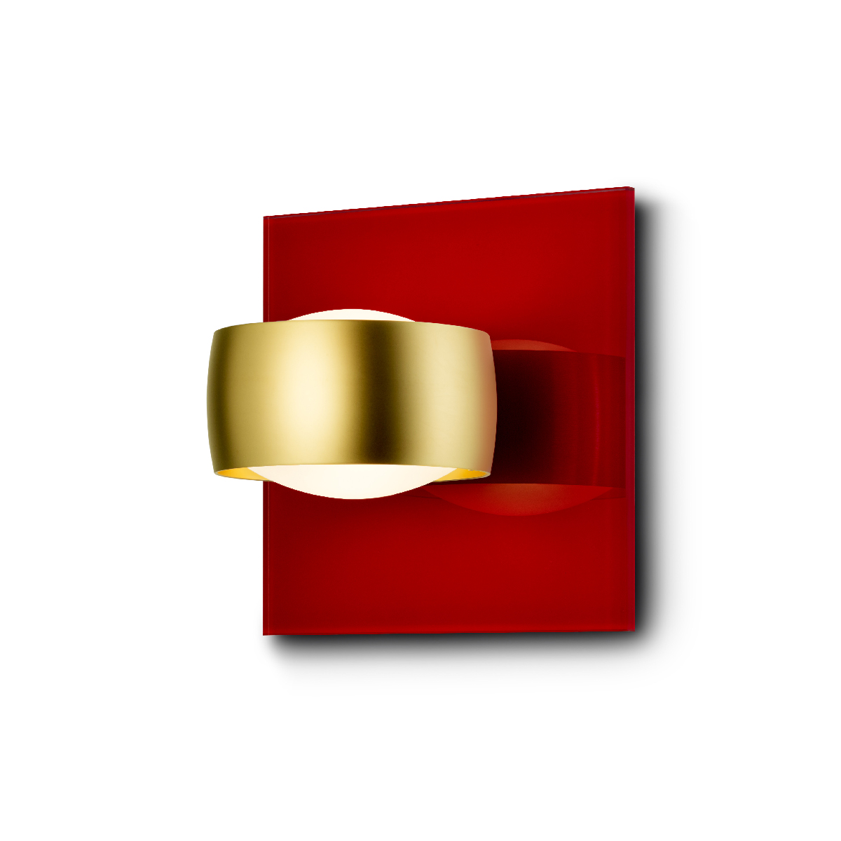 Oligo Grace Unlimited LED Wandleuchte, rot, Tunable White, Kopf: Gold matt