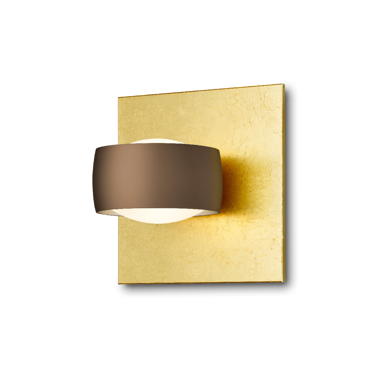 Oligo Grace Unlimited LED Wandleuchte, Blattgold, Tunable White, Kopf: Brazilian brown