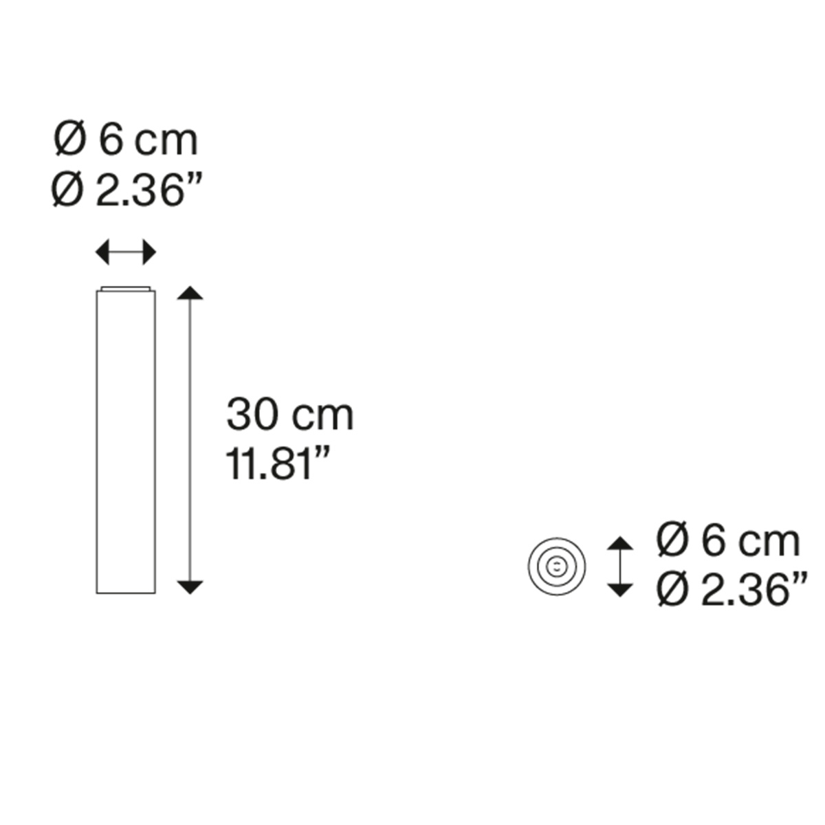 Lodes A-Tube Deckenleuchte, Höhe: 30 cm, Abmessungen