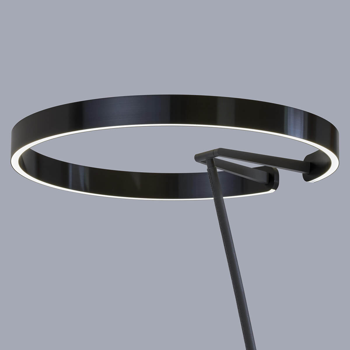 Occhio Mito raggio lusso Stehleuchte, scuro (black phantom / Marquina Marmor)